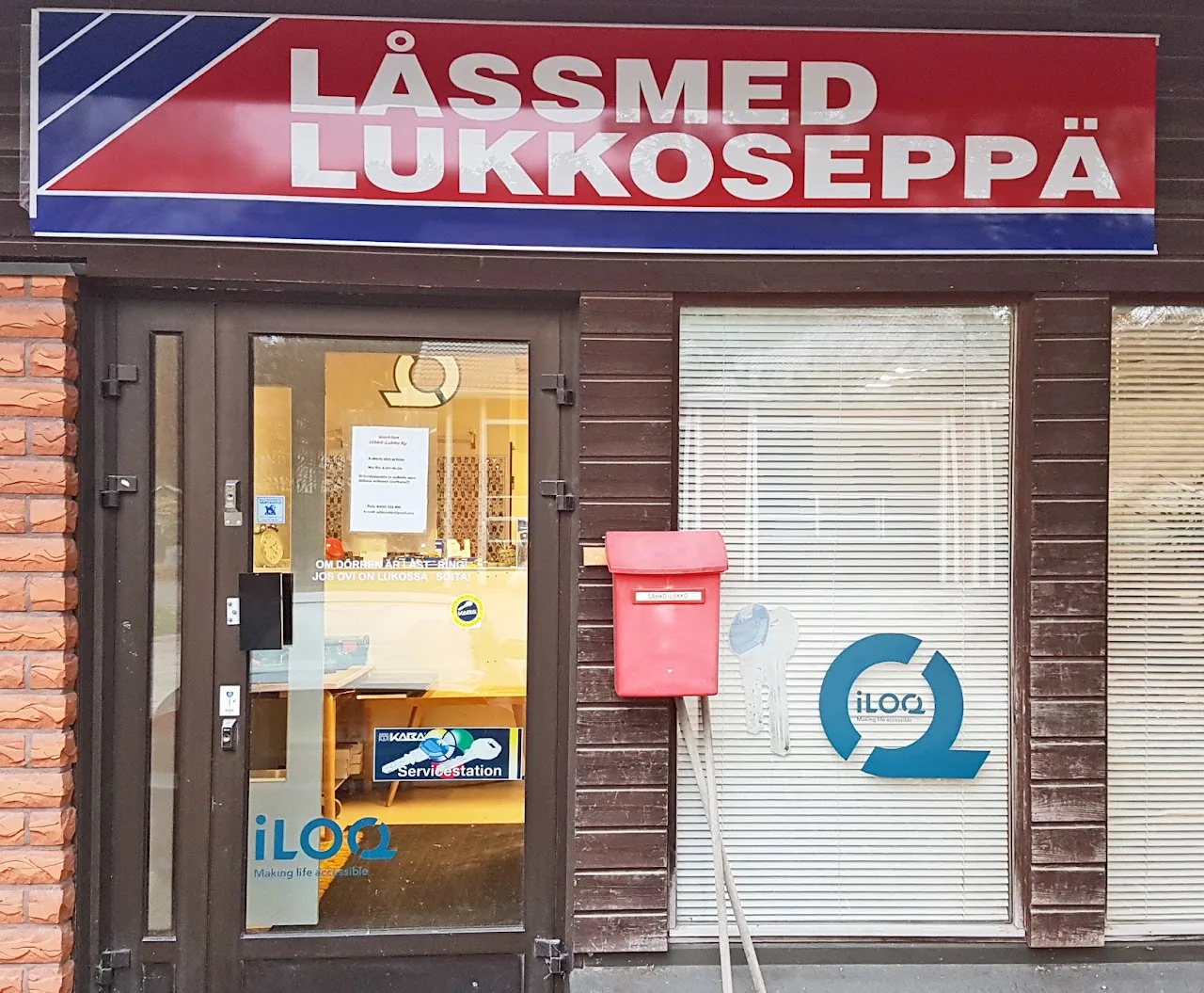 Saariston Sähkö-Lukon toimipiste ja iLOQ-merkinnät